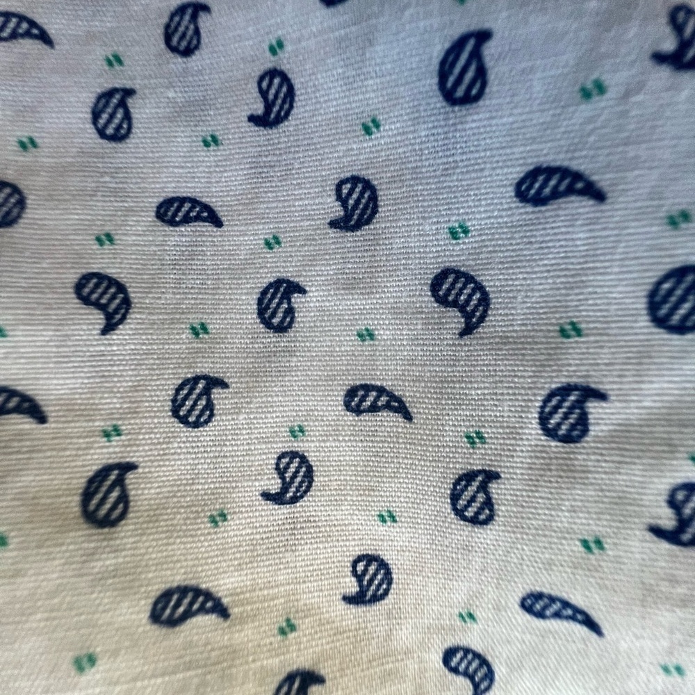 ENGLISH LAUNDRY BUTTON UP DRESS SHIRT WHITE W/ BLUE PATTERNS MENS SIZE MEDIUM - Picture 4 of 12